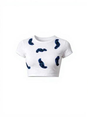 Tamris Couture White Cropped Top