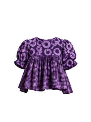 Tamris Couture Multi-Color Purple Cropped Top
