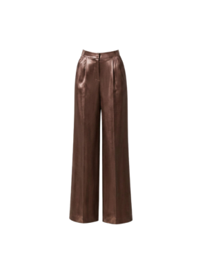 Tamris Couture Metallic Brown Flared Pants
