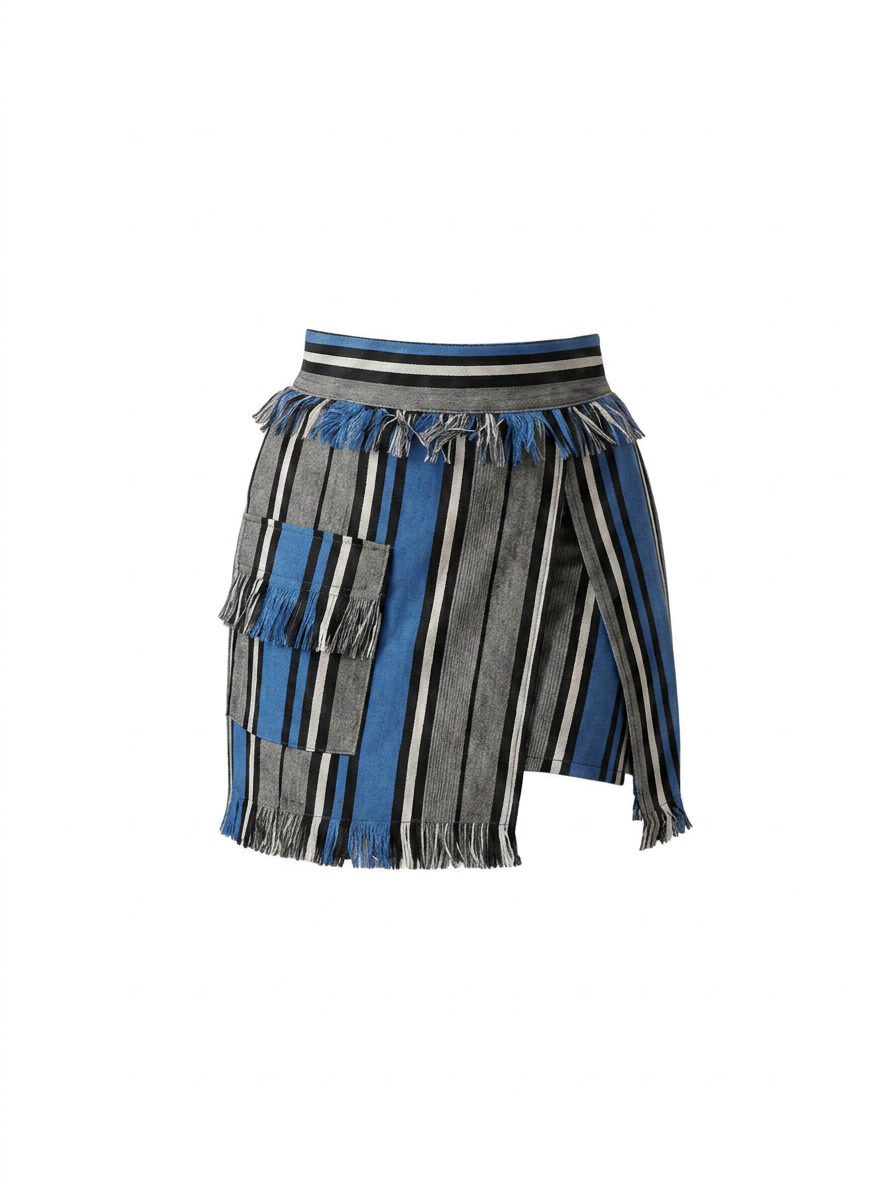 Tamris Couture Multi-Color Blue Shorts
