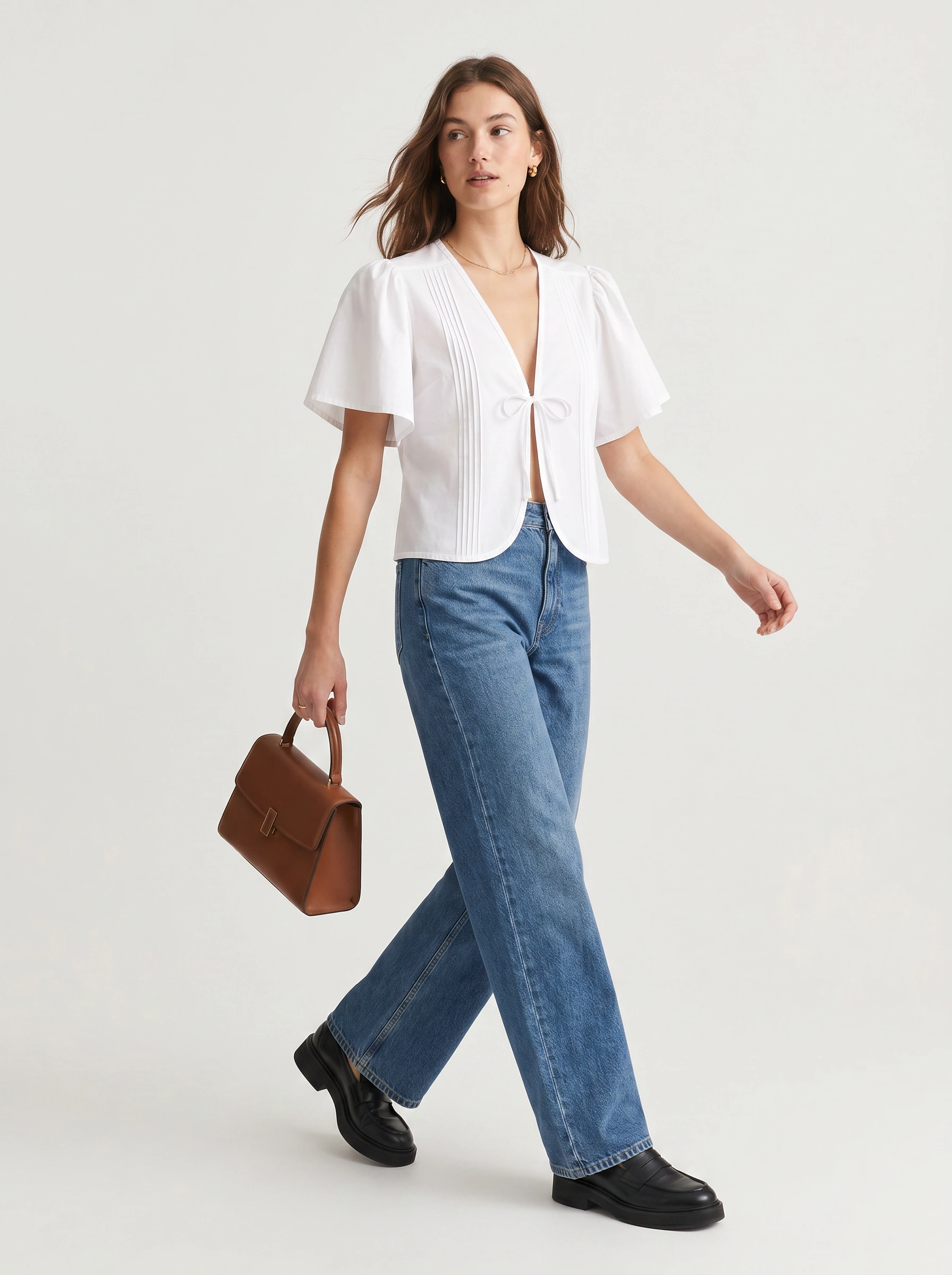SazóN White Short Sleeve Top - Image 2
