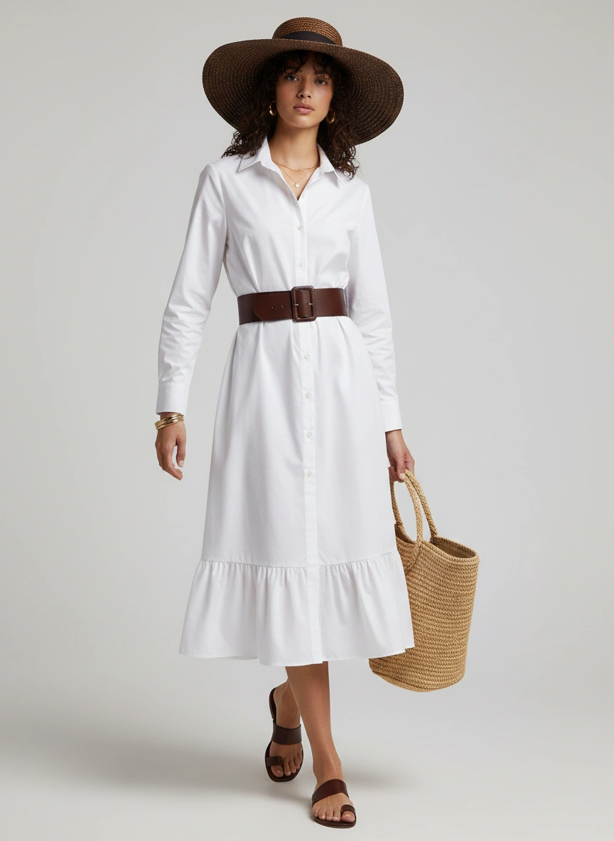 SazóN White Midi Dress - Image 2