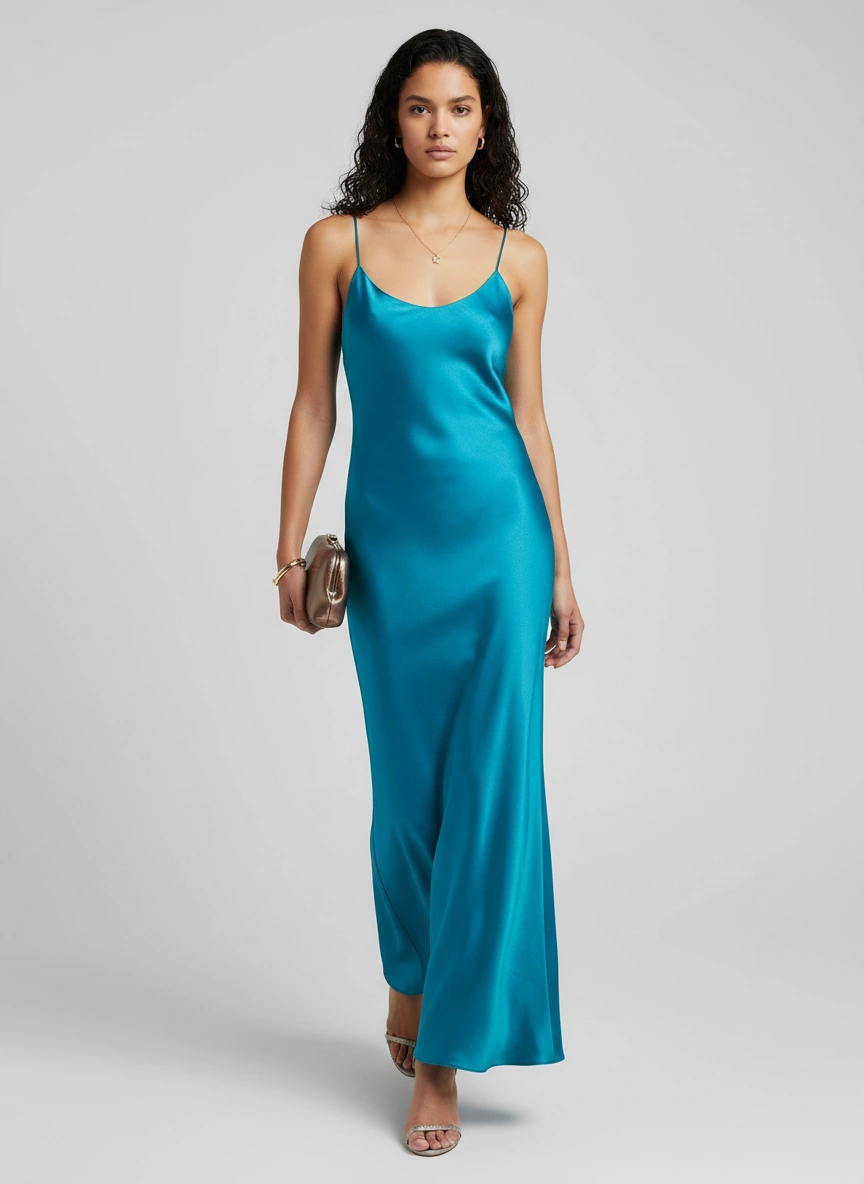 HOUSE OF GILLIAN MARIE COUTURE Blue Cocktail Dress - Image 2