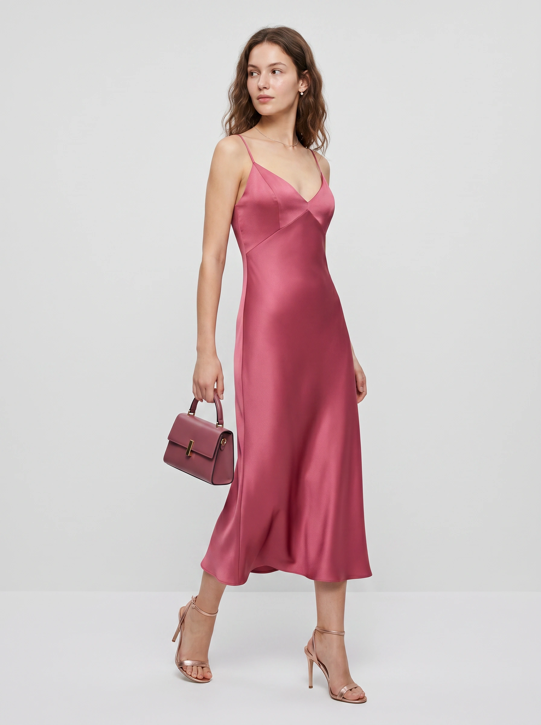 HOUSE OF GILLIAN MARIE COUTURE Red Knee Length Dress - Image 2
