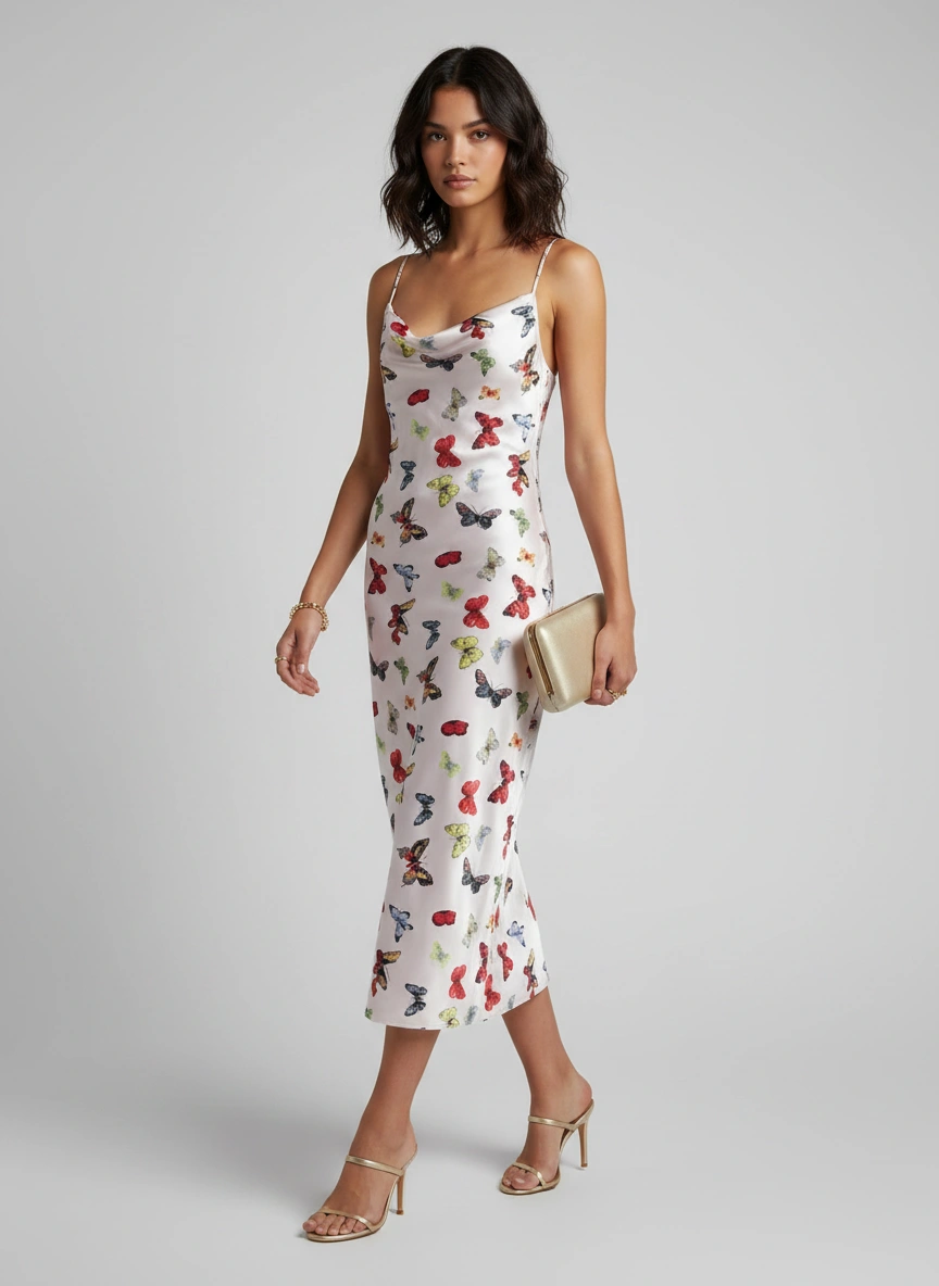 HOUSE OF GILLIAN MARIE COUTURE Multi-Color Cocktail Dress - Image 2