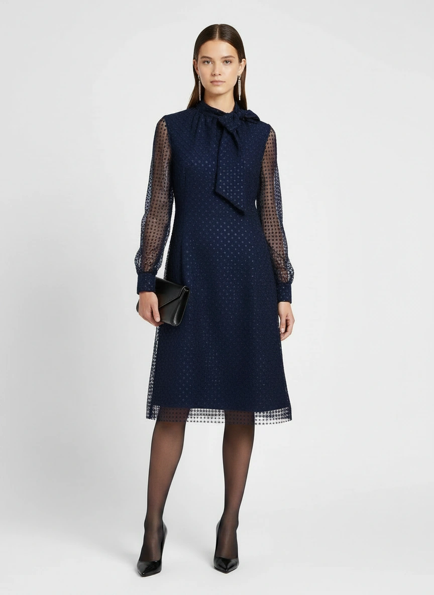HOUSE OF GILLIAN MARIE COUTURE Blue Evening Dress - Image 2