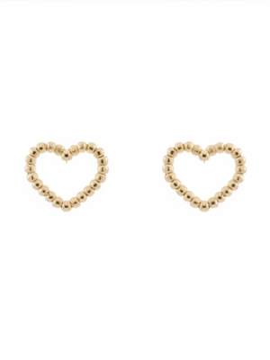 Fefa Jewelry Gold Heart Earrings