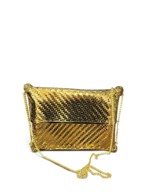 Indus Threads Gold Brass Medium Clutch