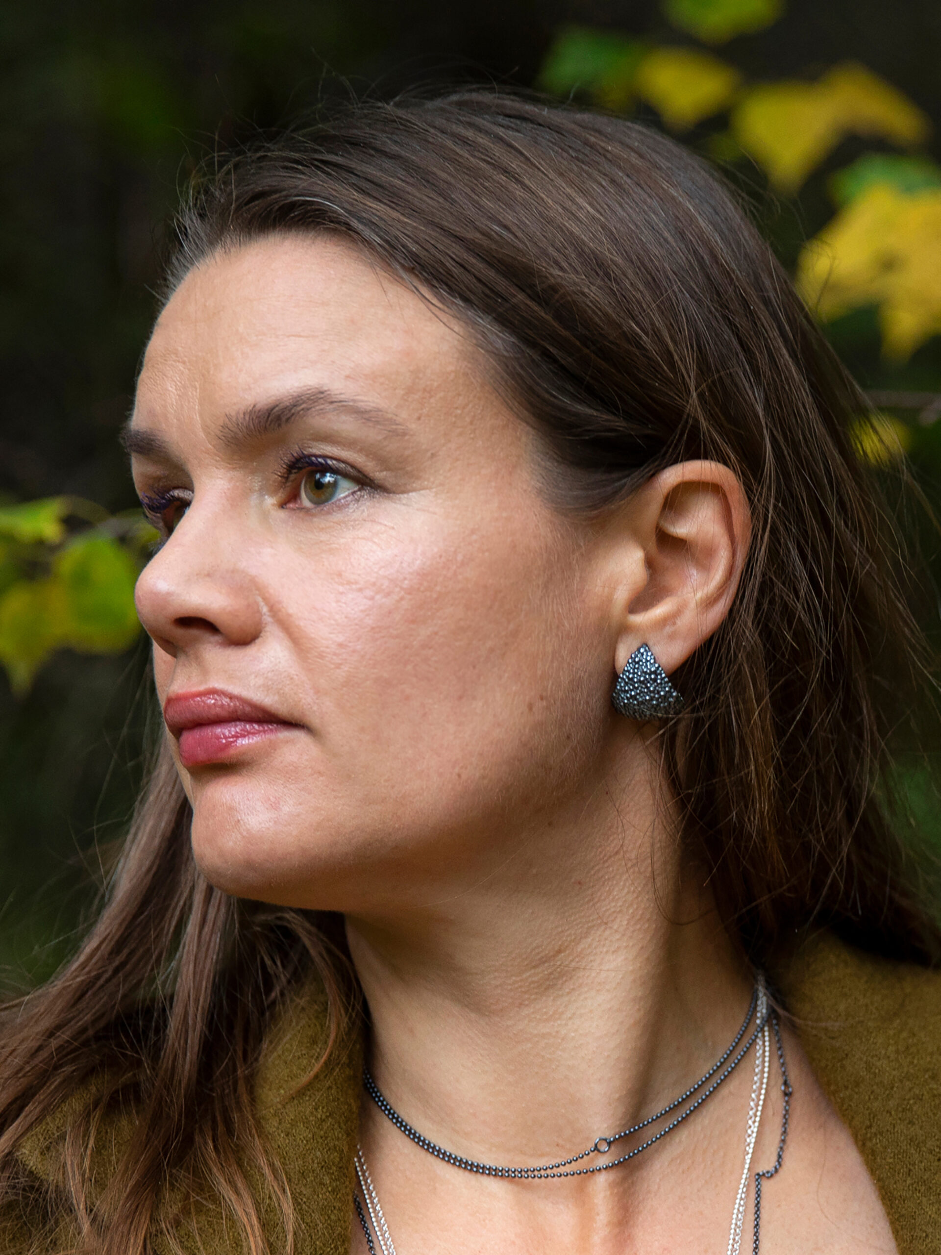 Sylvsmidja Black Silver Earrings - Image 2