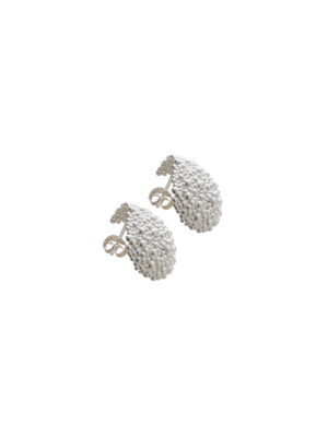 Sylvsmidja White Silver Earrings