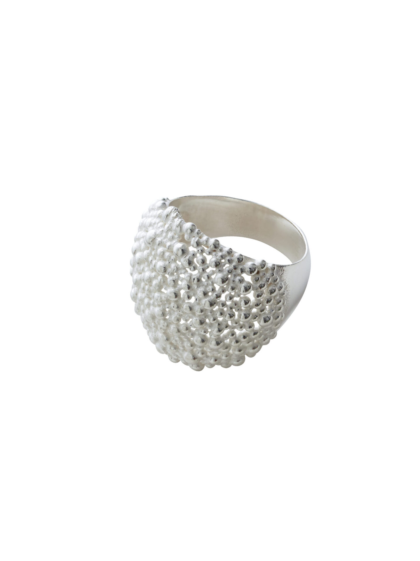 Sylvsmidja White Silver Ring