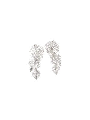 Sylvsmidja White Silver Earrings