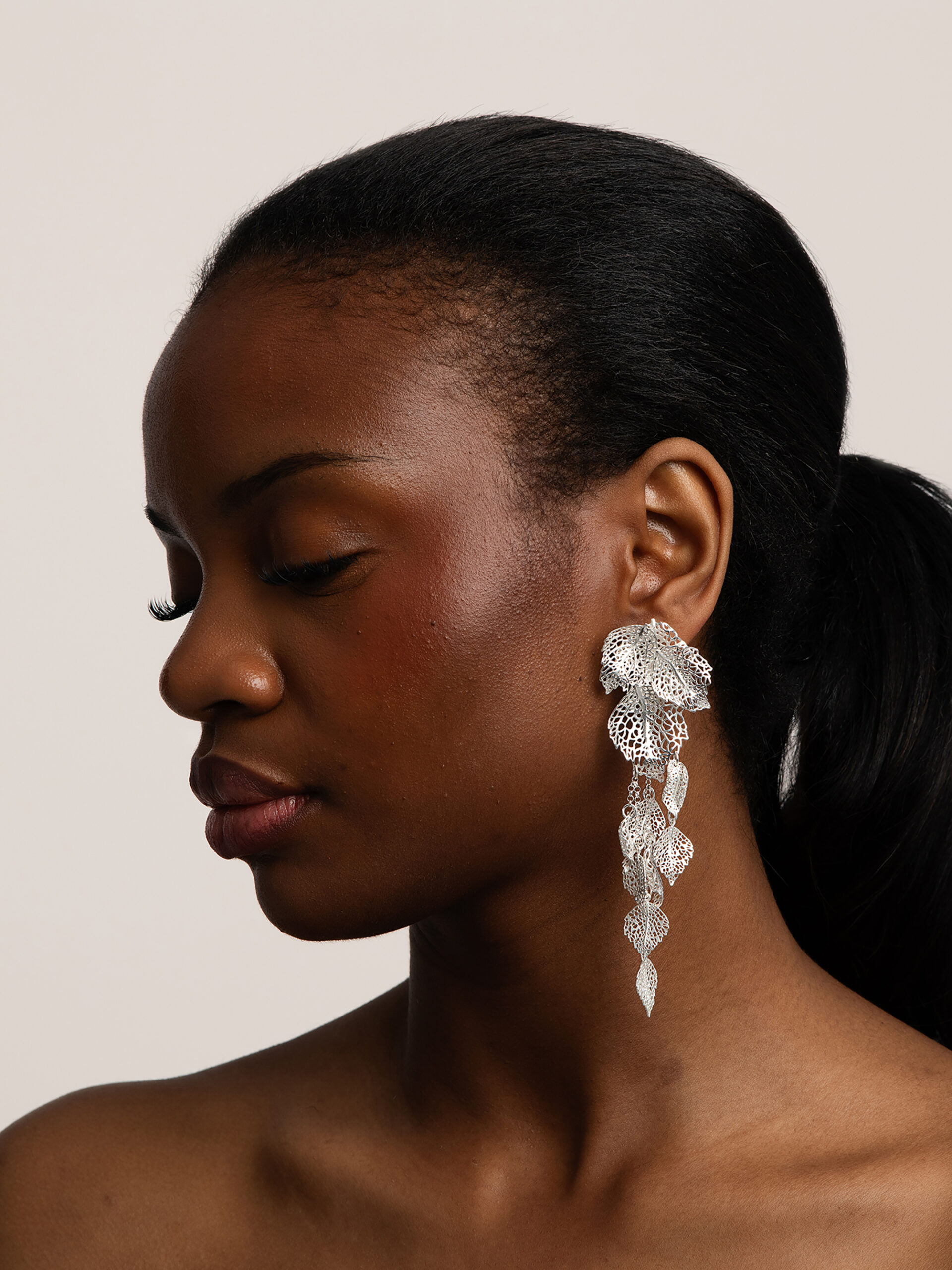 Sylvsmidja White Silver Earrings - Image 2