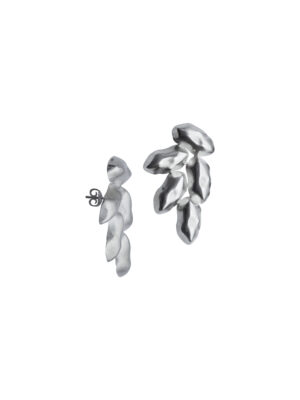 Sylvsmidja White Silver Earrings