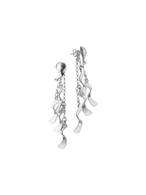 Sylvsmidja White Silver Earrings