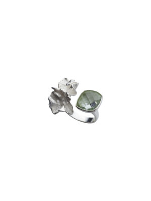 Sylvsmidja White Silver Ring