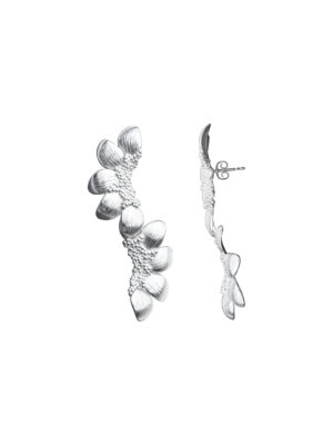 Sylvsmidja White Silver Earrings