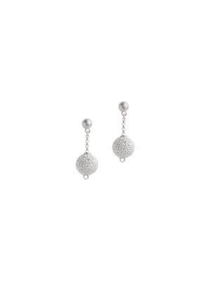 Sylvsmidja White Silver Earrings