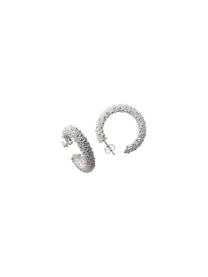 Sylvsmidja White Silver Earrings