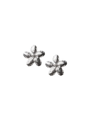 Sylvsmidja White Silver Earrings