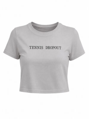 Tennis Dropout Essential Fog Cropped Tee