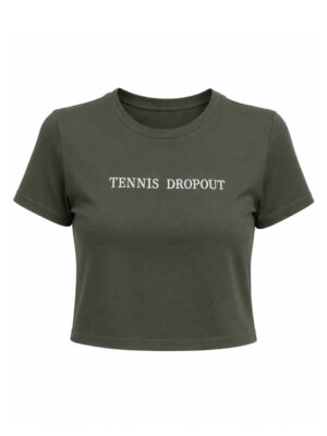 Tennis Dropout Essential Olive Tee