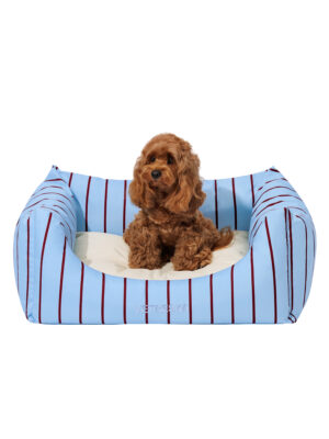 Vetreska Mist And Merlot Pet Sofa - Azure & Stripes (M)