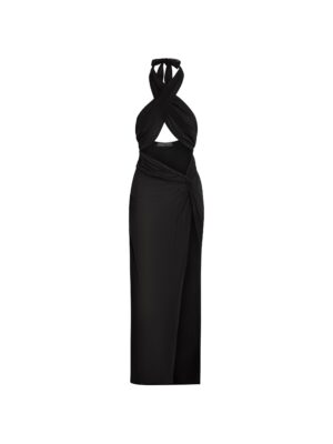 Aja Swimline Black Evening Dress