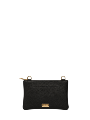 De Wan Milano Black Leather Mini Crossbody