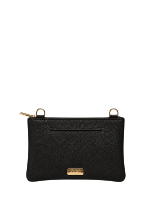 De Wan Milano Black Leather Small Crossbody