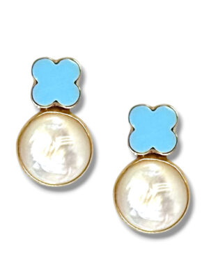 Dina Mackney Clover Howlite Earring