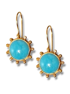 Dina Mackney Natural Turquoise Pinwheel Earrings