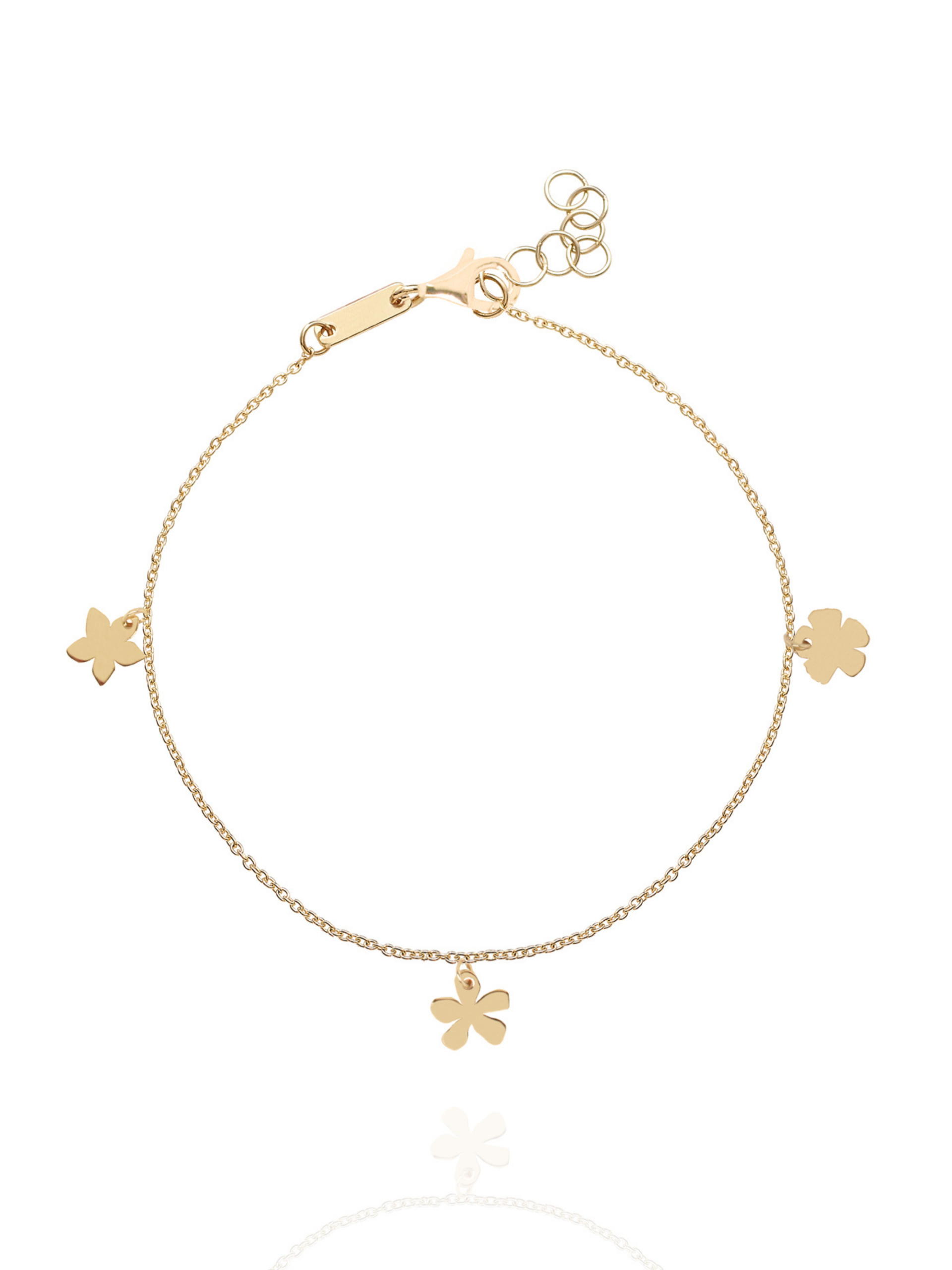 Fefa Jewelry Floral Trio Gold Bracelet
