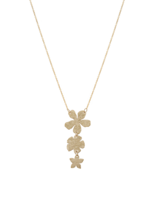 Fefa Jewelry Floral Trio Gold Necklace
