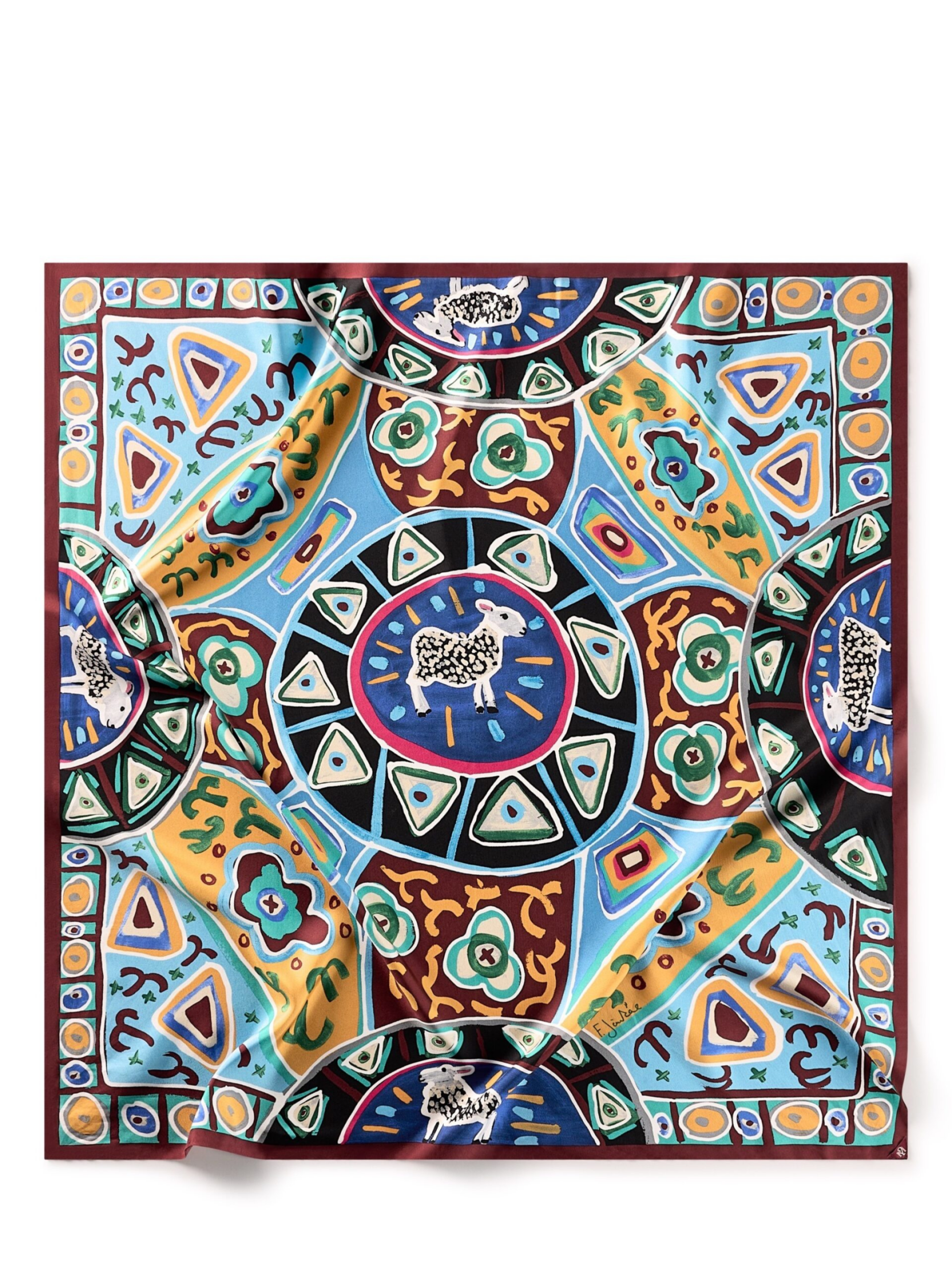 Moutonière Filipp Jenikae Silk Art Scarf - Large