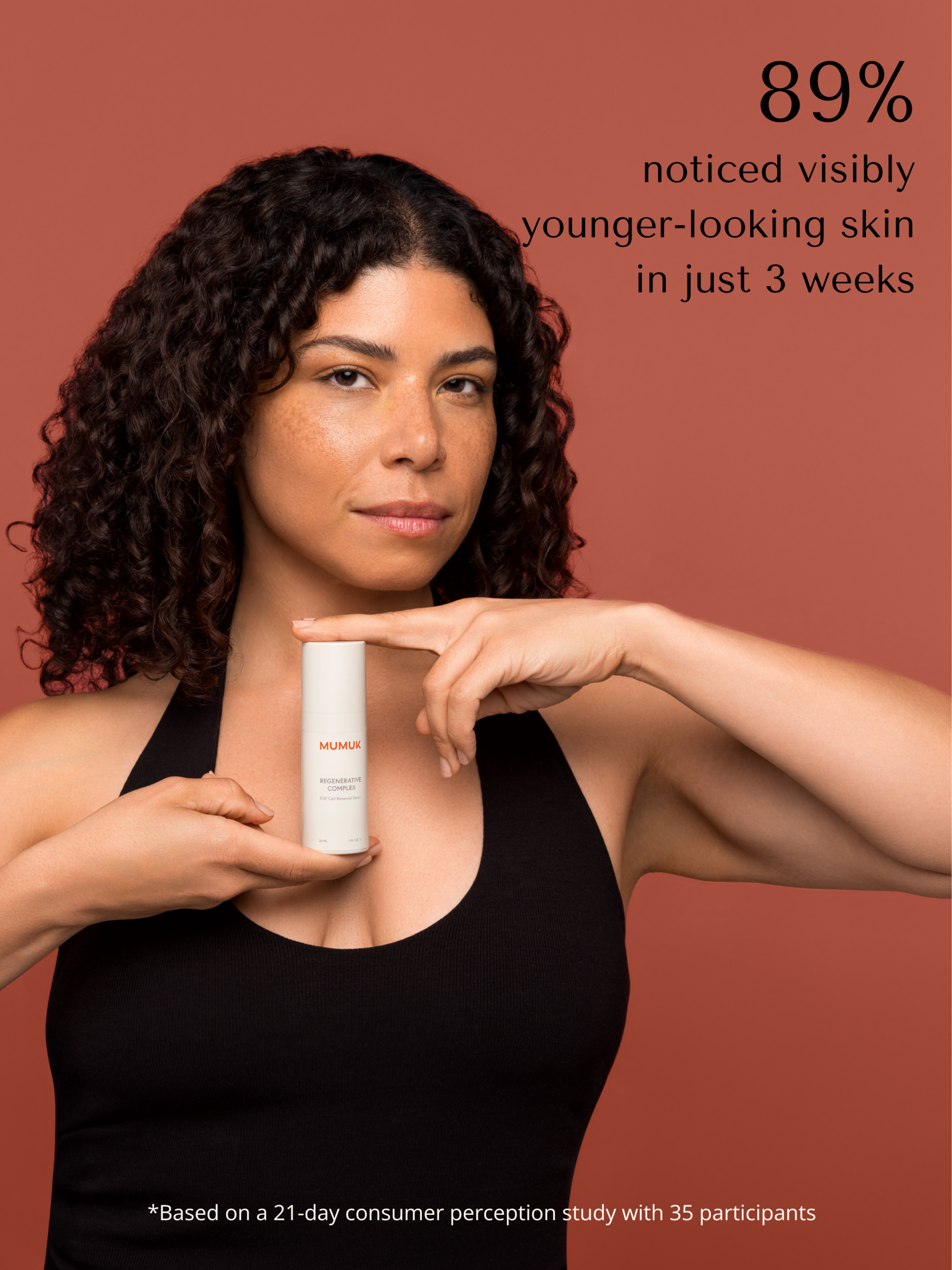 89% noticed visibly younger-looking skin - MUMUK Serum