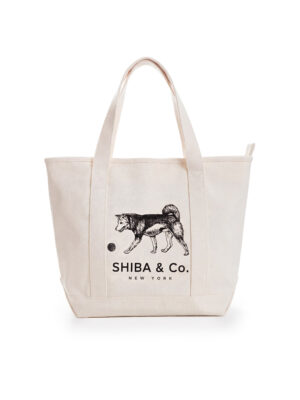 SHIBA & Co.® Classic Shiba Inu Illustration Everyday Large Canvas Tote