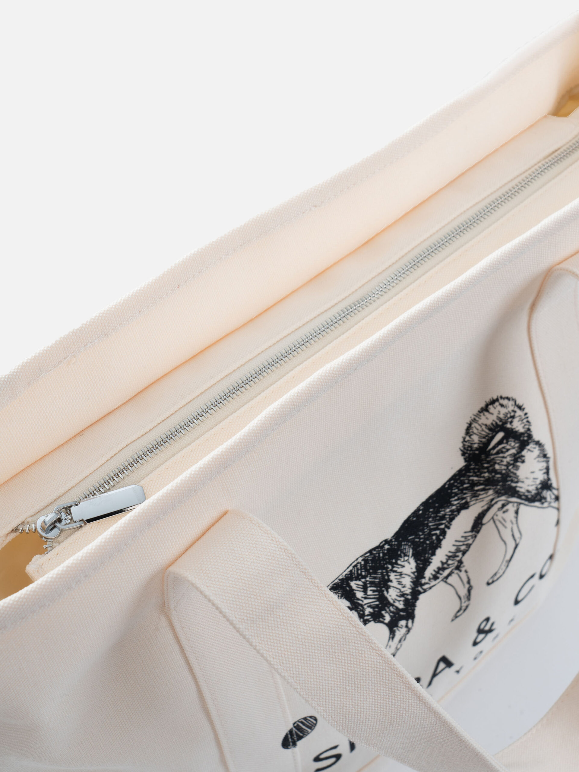 SHIBA & Co.® Classic Shiba Inu Illustration Everyday Large Canvas Tote - Image 4