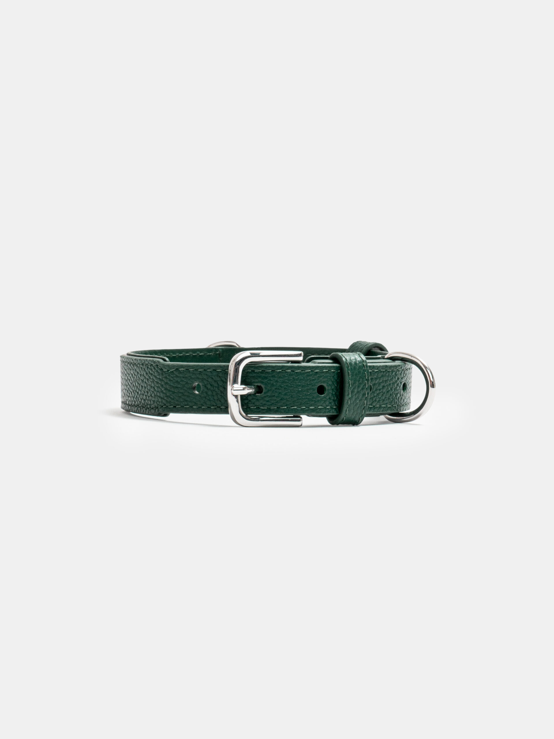 SHIBA & Co.® Lucca Dog Collar In Italian Leather - Forest Green - Image 3