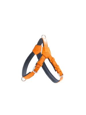 SHIBA & Co.® Milano Dog Harness In Italian Leather - Orange