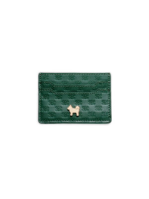 SHIBA & Co.® Monogram Italian Calf Leather Cardholder - Forest Green