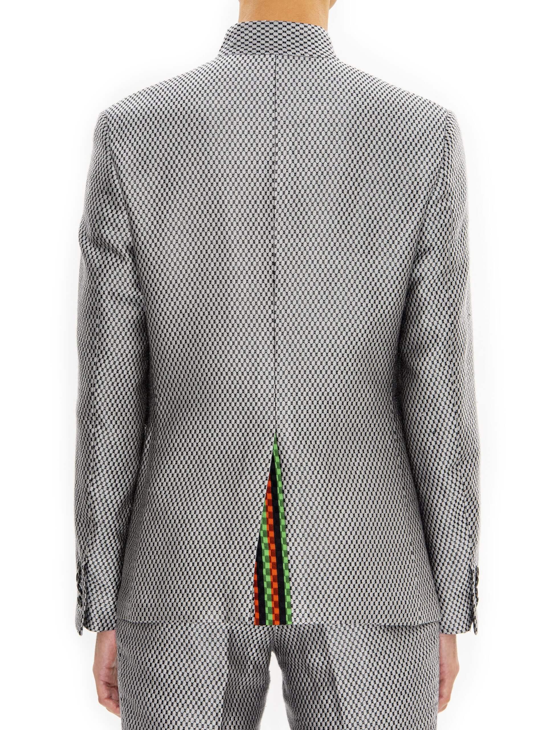Hiromi Asai Silver No Collar Jacket