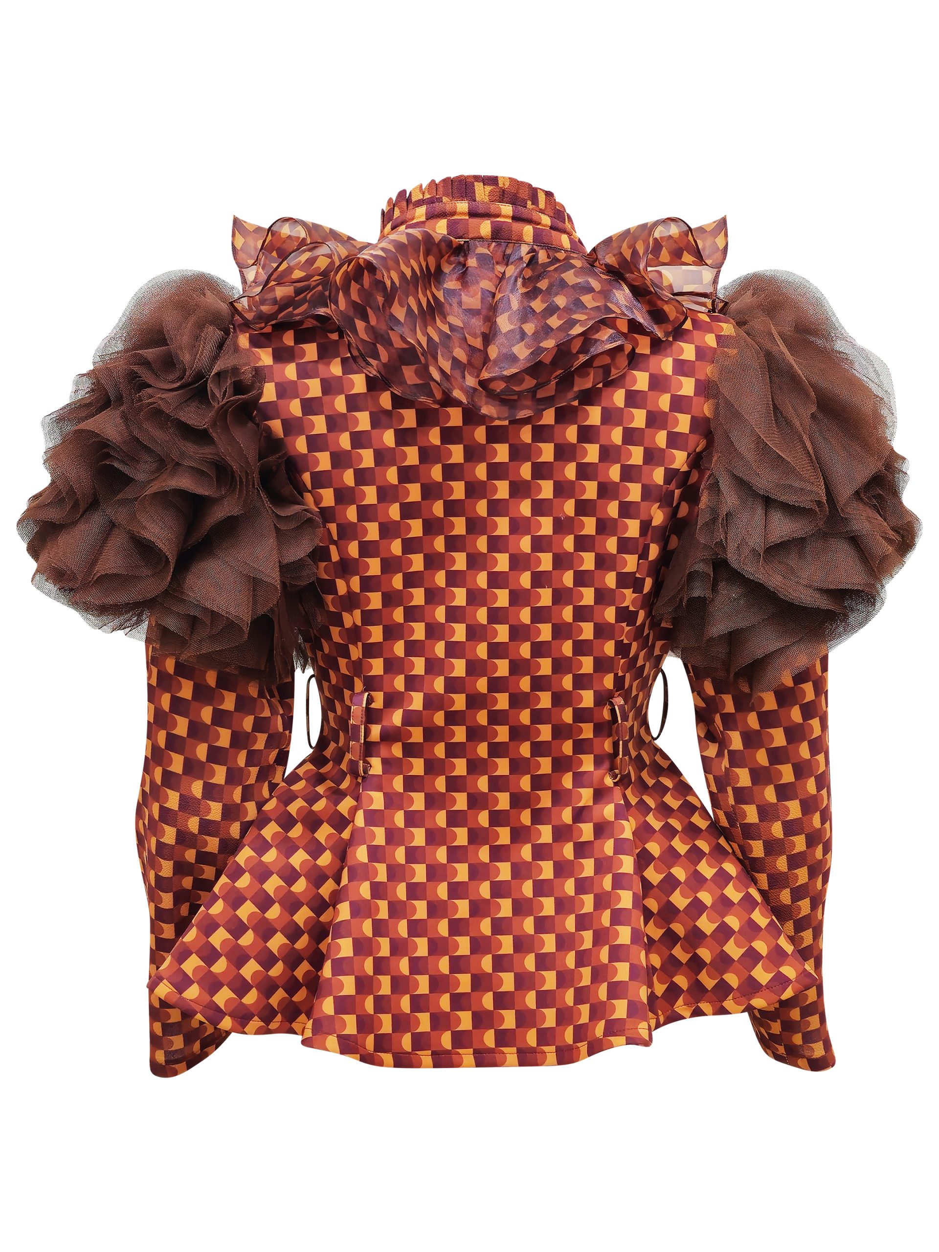 2madison Avenue BonitaGo Brown New Miranda Glam Tulle Top - Image 3