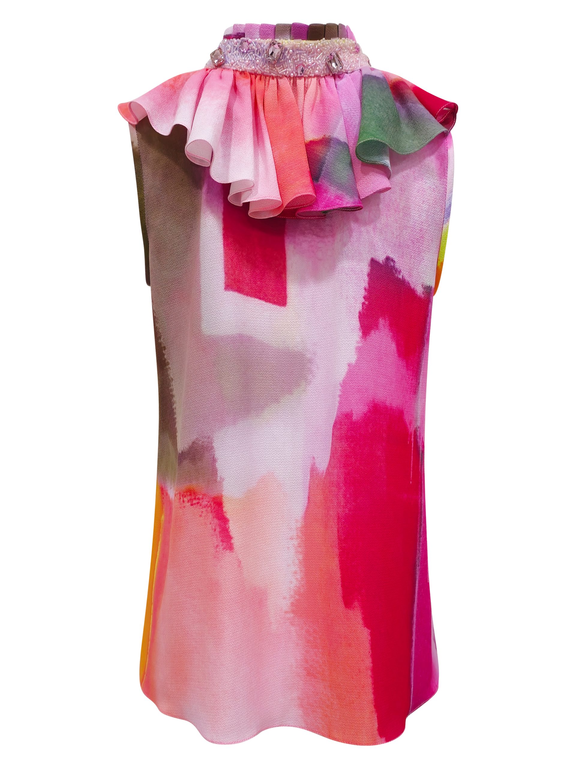 2madison Avenue Bonita AP Pink New Romantic Sleveeles Pink Top - Image 3