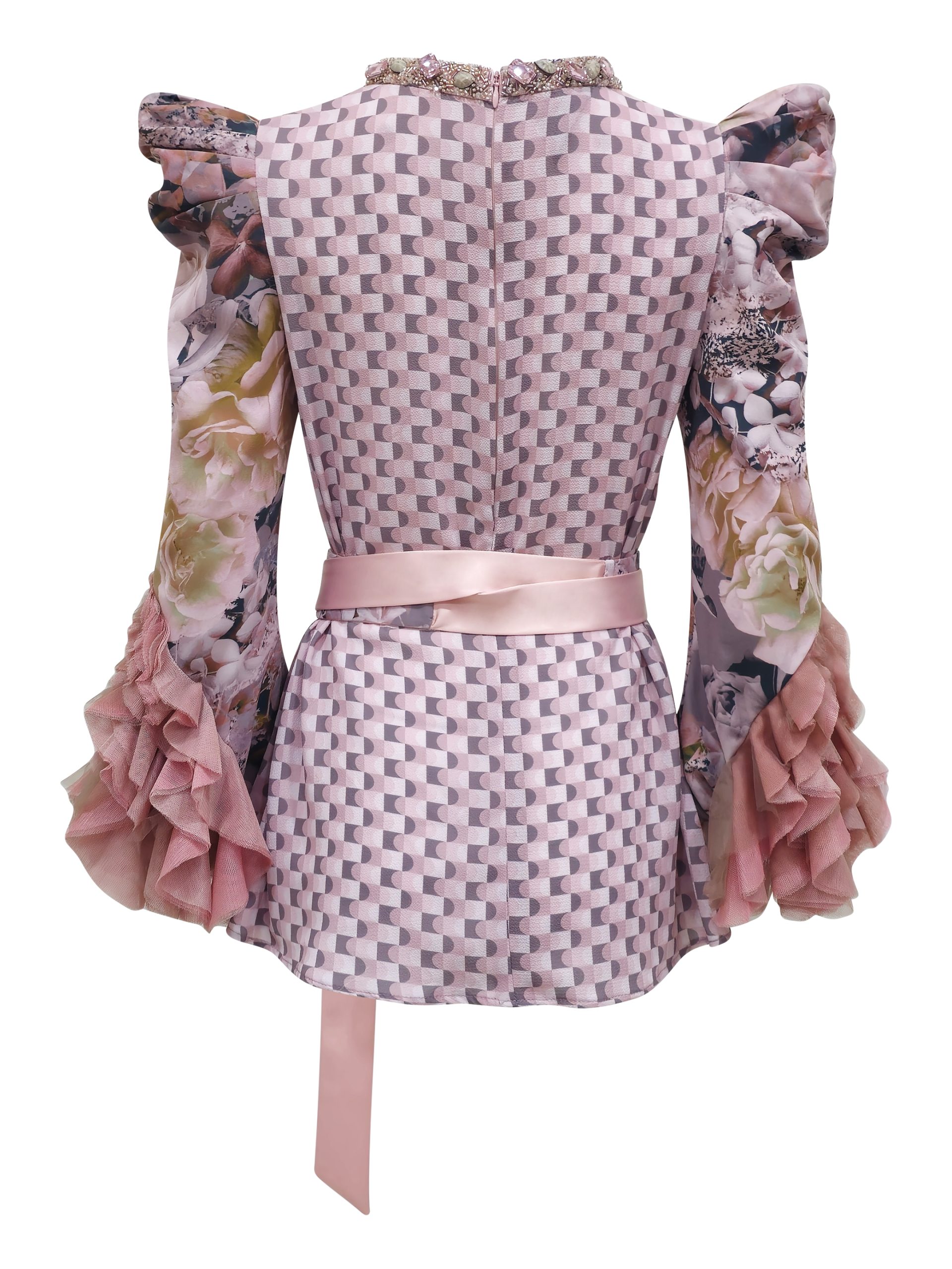 2madison Avenue BonitaGo Platinum New Agnez Top With Tulle - Image 3