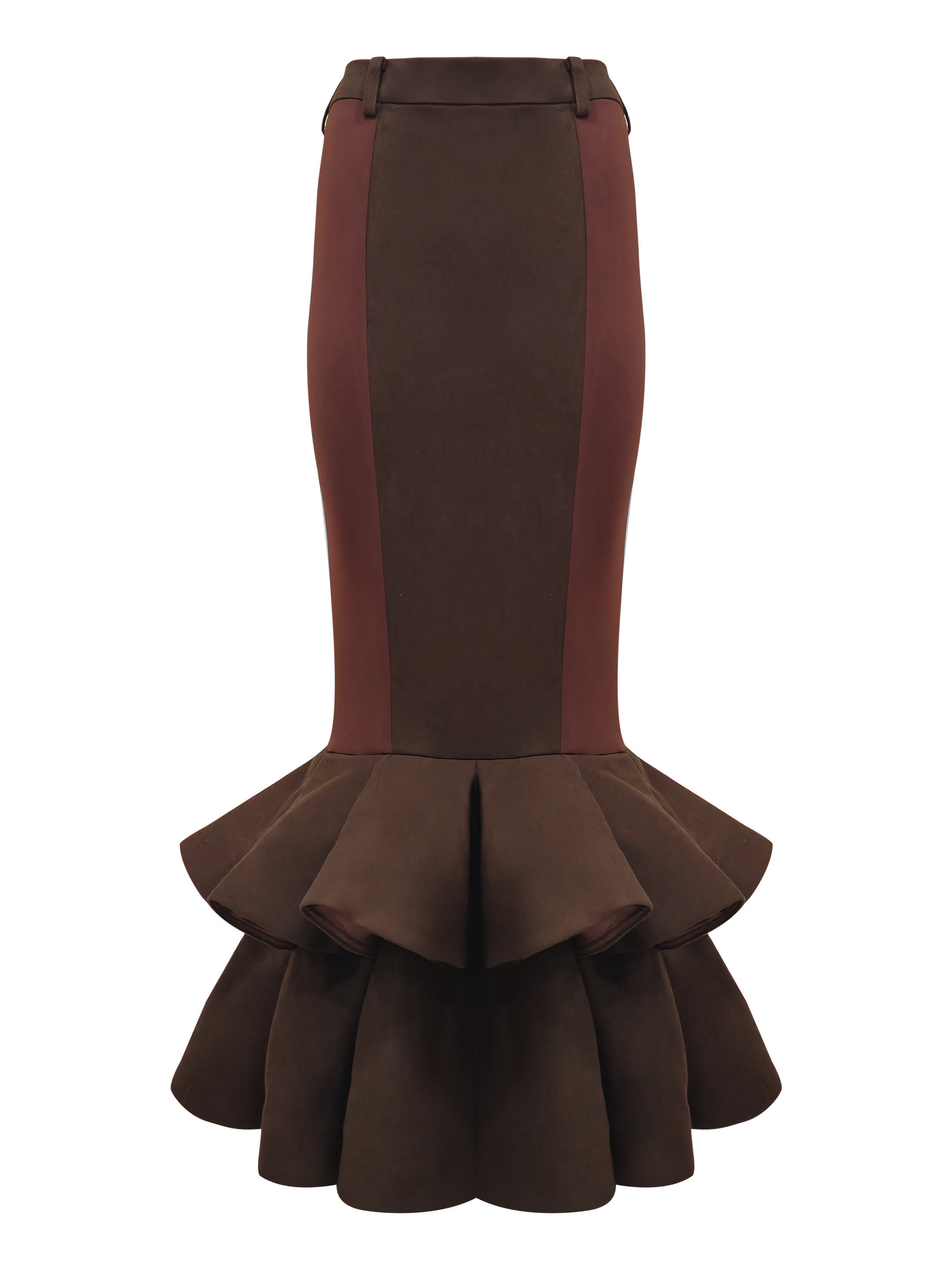 2madison Avenue Bonita Signature Brown Carrie Long Skirt With Flare