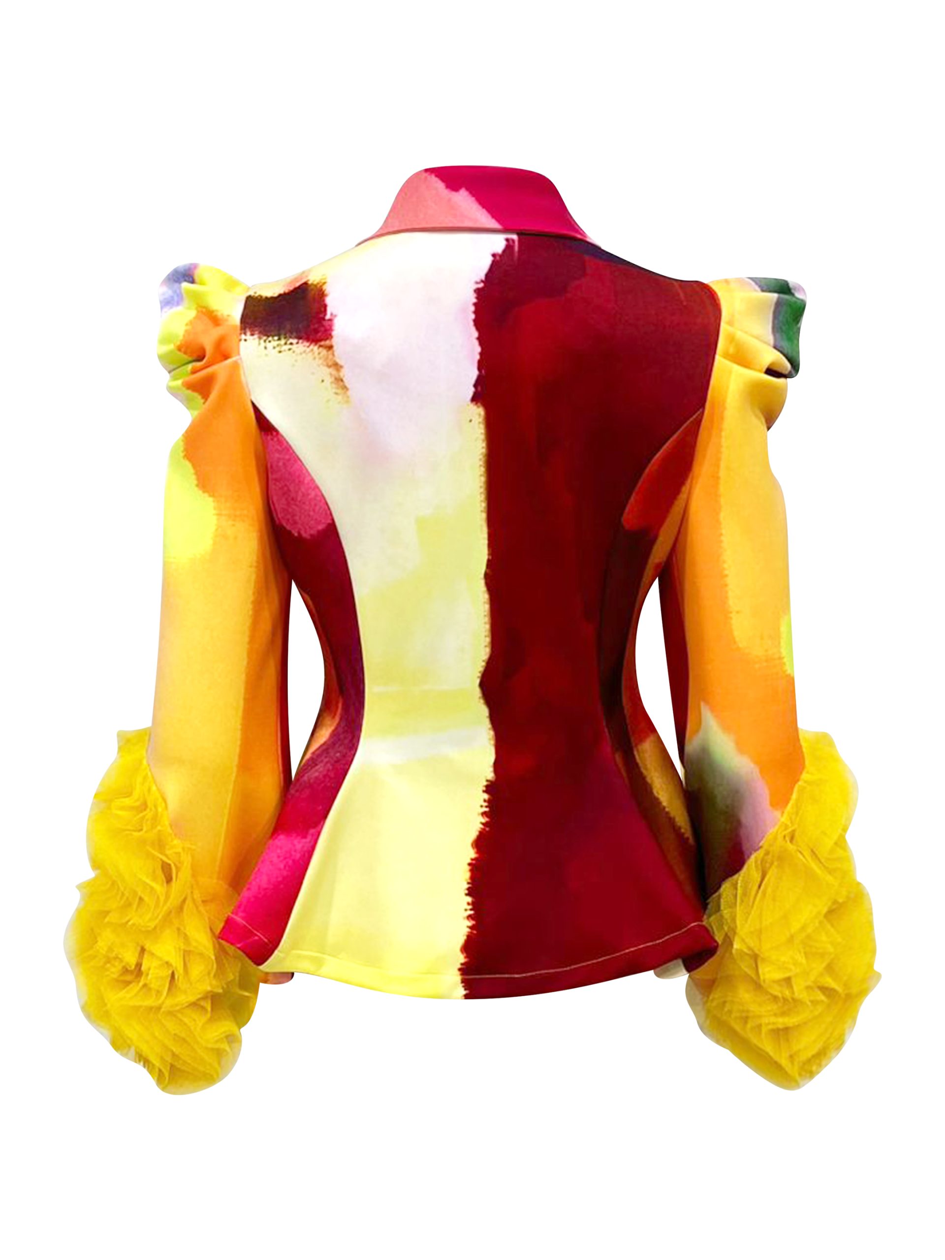 2madison Avenue Bonita AP Brown Yellow Miranda Top With Tulle - Image 3