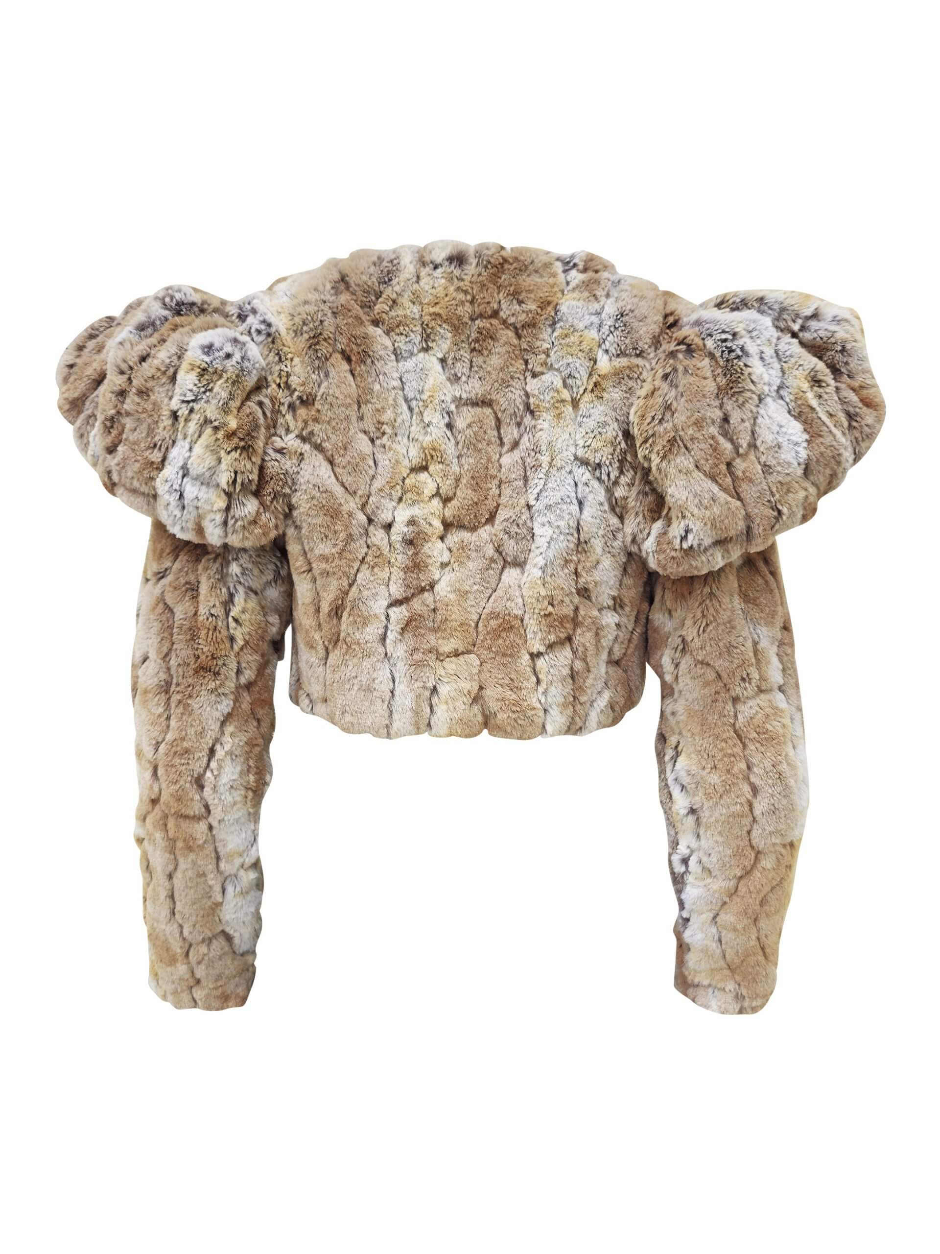 2madison Avenue Central Park Brown Bolero In Fur - Image 3
