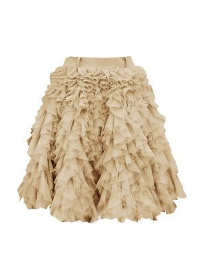 2madison Avenue Timeless Pieces Signature English Tulle Curly Beige Skirt
