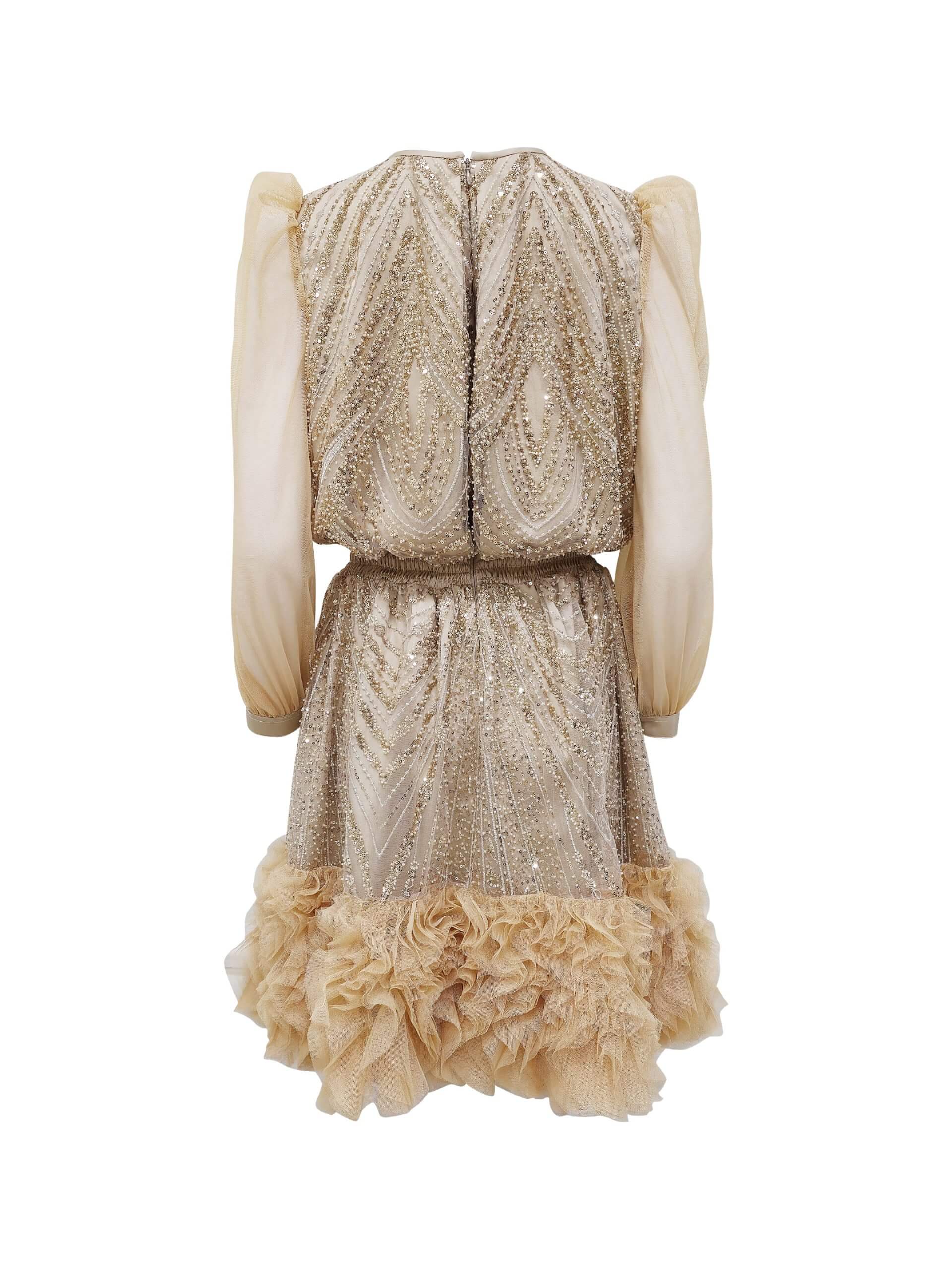 2madison Avenue Mi Vida Signature Gold Adela Lace Short Dress - Image 3